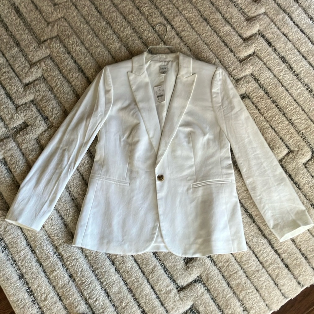 NWT J. Crew linen blazer size 8